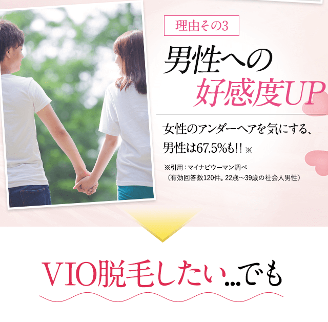 脱毛する理由その３、男性への好感度UP